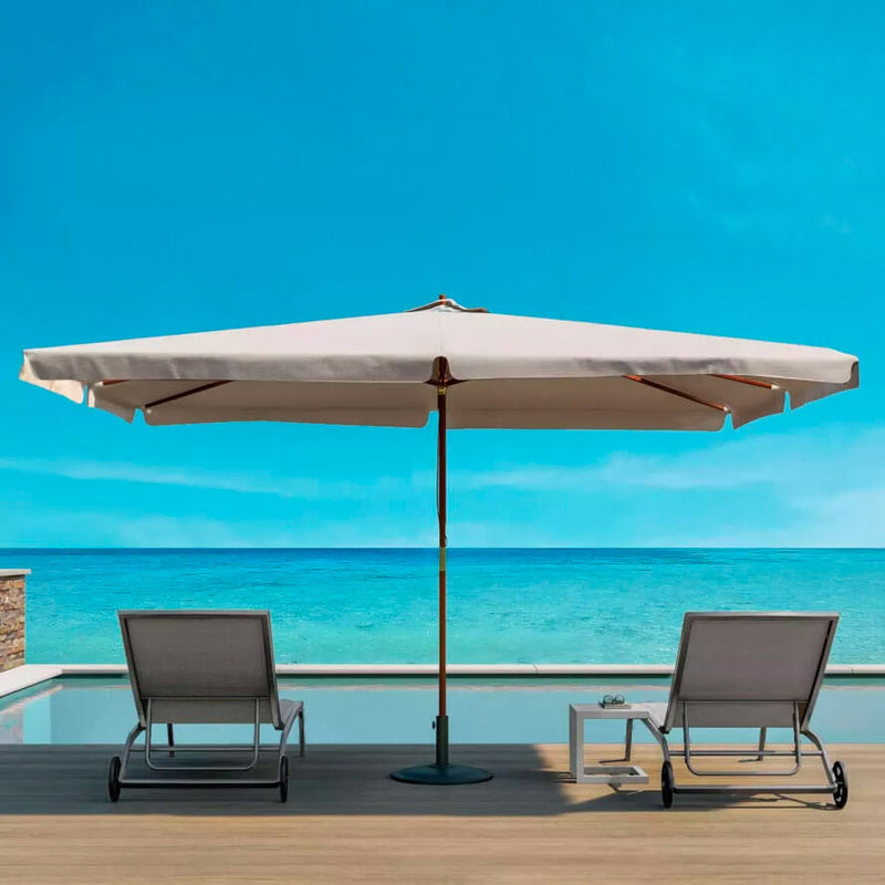 Ombrellone da Giardino 2x3 m Palo Ø38 mm Fantasy in Legno Marrone