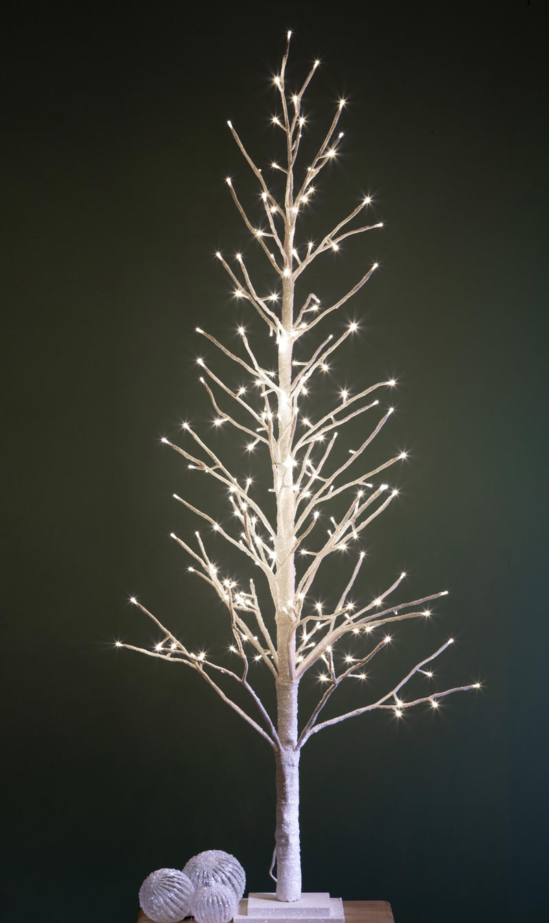 Faggio H180 cm con 270 Led e Movimento per interno Bianco