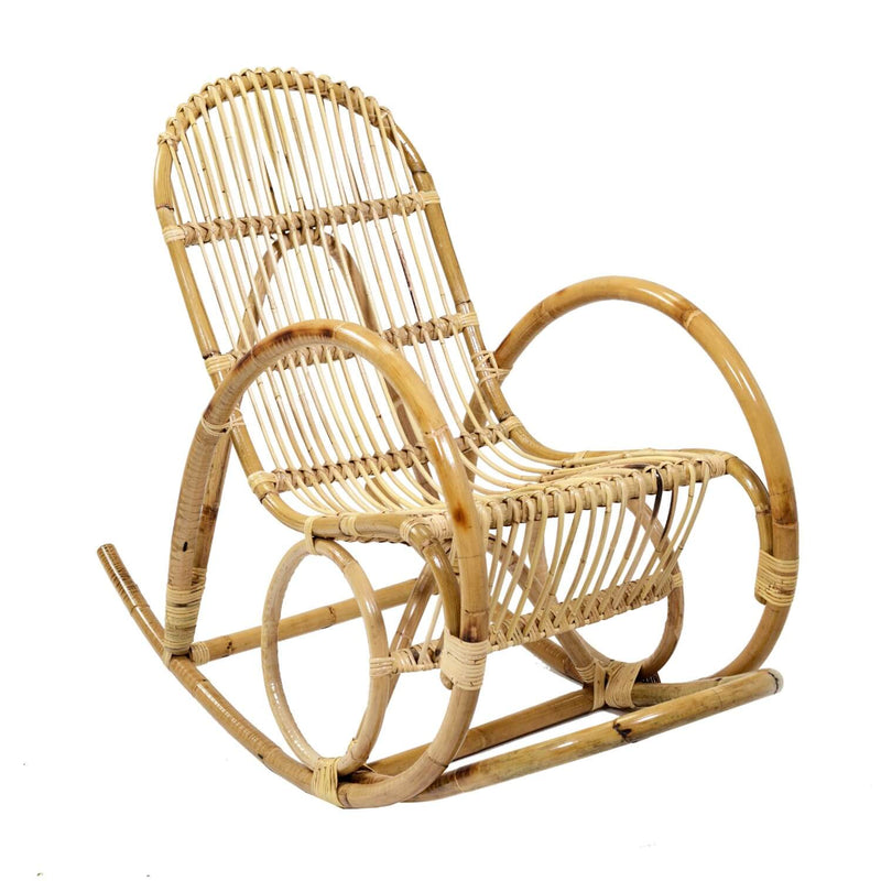 Dondolo da Giardino in Rattan 57x116H47/70/98cm Felipe Naturale