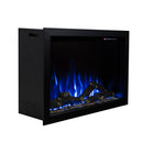 Camino Elettrico da Incasso 61,3x89,6x30,4 cm Effetto Fiamma 1500W Nepal 34 Nero
