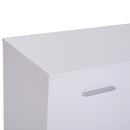 Armadietto con 3 Ante e 2 Cassetti in Legno Truciolato Bianco 106x35x76 cm 
