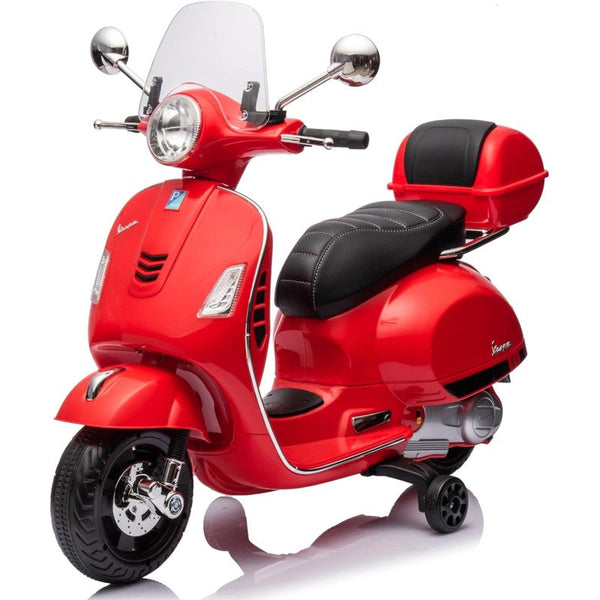 Moto Elettrica per Bambini Piaggio Vespa GTS SUPER 12V Full Optional con Bauletto Rosso sconto