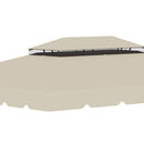 Tetto di Ricambio per Gazebo da Giardino 3x4m in Poliestere Beige
