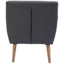 Poltrona Stile Nordico in Tessuto Grigio Chiaro 68x58.5x76 cm 