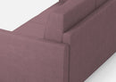 Divano Angolare 6 Posti 281x221x85 cm Karay in Tessuto Prugna