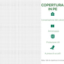 Telo per Serra 3x2x2 m con 6 Finestre Porta Avvolgibile e Bordi Interrati in PE Bianco