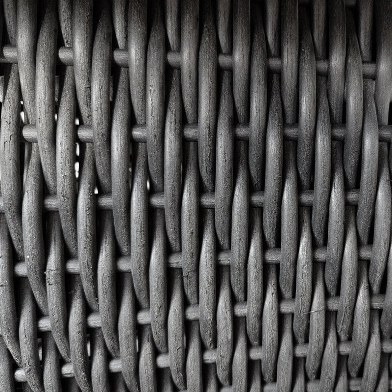 Set Salotto da Giardino Divano 2 Poltrone e Tavolino con Cuscini in Wicker Marrone