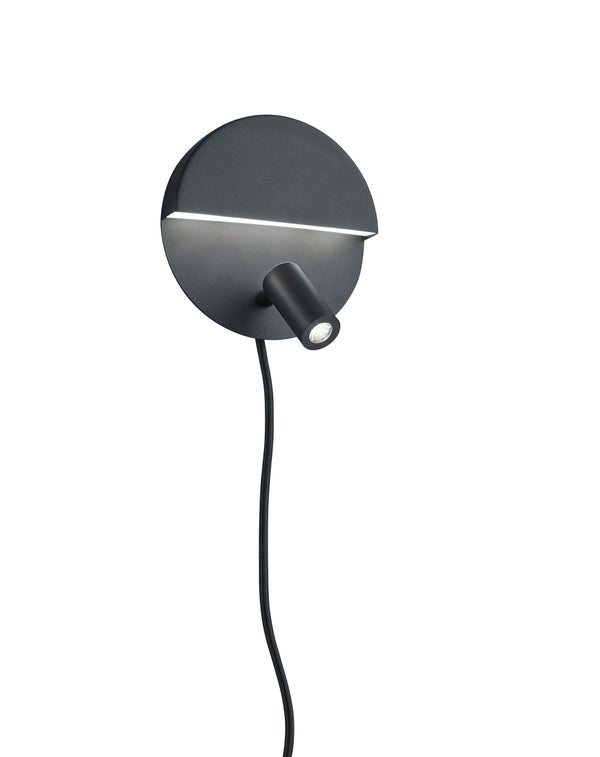 Applique da Interno a LED in Metallo Nero Opaco sconto