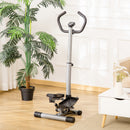 Stepper con Monitor LCD 55x53x118-128 cm in Acciaio e ABS Nero   