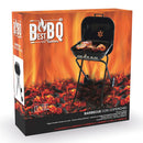 Barbecue a Carbone Carbonella 49x47x83 cm con Coperchio e Ruote in Acciaio Nero      