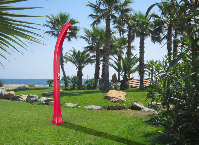 Doccia Solare da Giardino 28L Miscelatore Temporizzato Arkema Happy Beach Cherry