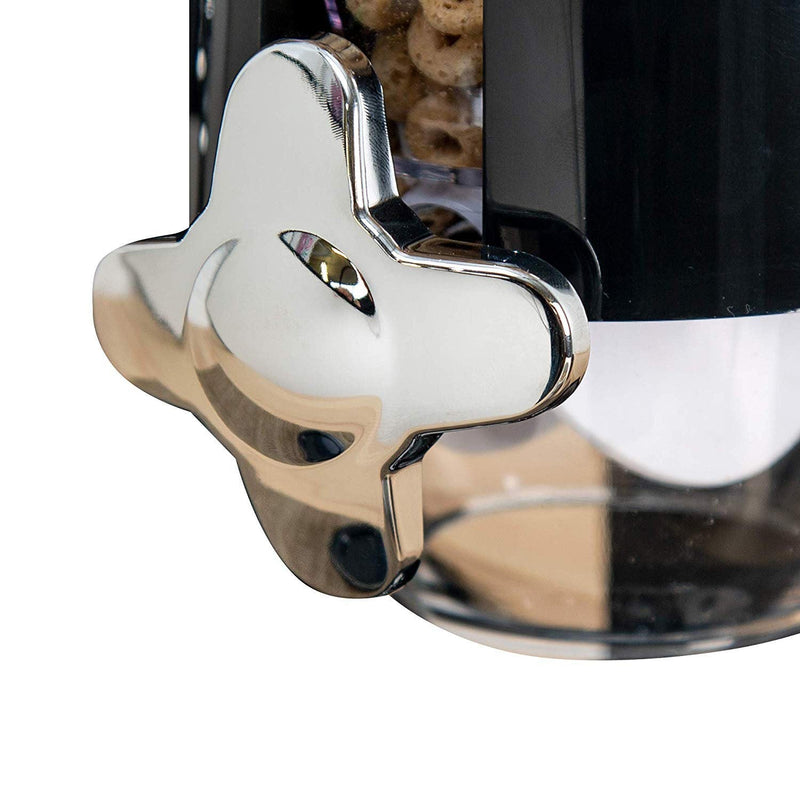 Doppio Contenitore Dispenser per Cereali Frutta Secca 8 Litri Nero