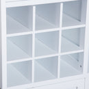 Mobiletto da Cucina con Ruote Portabottiglie e Porta bicchieri in Bambù 76x40x88 cm