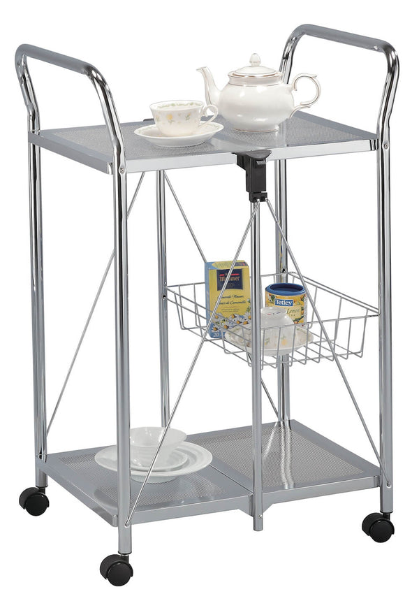 Carrello da Cucina Pieghevole Cromato in Acciaio Tosini TA019C prezzo