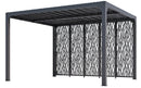 Pergola da Giardino 3,6x3 m in Alluminio con 4 Pannelli Moucharabieh Grigio Antracite