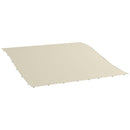 Telo Copertura per Gazebo Pergola 297x297 cm con 16 Fori di Drenaggio in Poliestere Beige   