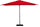 Ombrellone da Giardino 3x2 m Palo Ø38 mm in Alluminio Effetto Legno Tessuto Poliestere Trend Wood Rosso