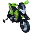 Moto Motocicletta Elettrica per Bambini 6V Kidfun Motocross Enduro Verde