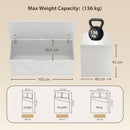 Cassapanca Contenitore 100x40x45 cm con 2 Cerniere di Sicurezza in Truciolato Bianco Effetto Legno      