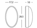 Plafoniera da Esterno a LED 15W Ovale Sovil Doris Nero