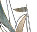 Scultura Regata 64x8,9x60 cm in Ferro Multicolor
