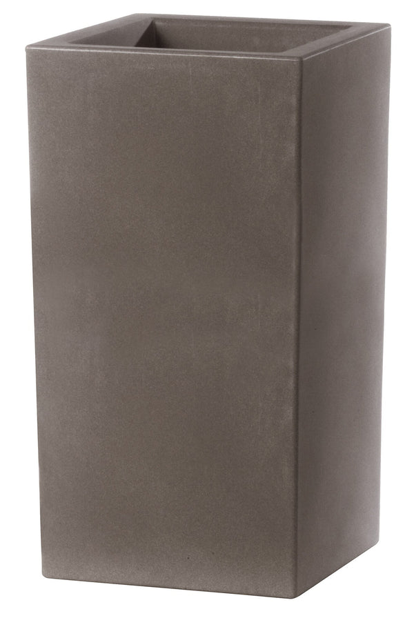 online Vaso 40x40x80cm in Resina Tulli Schio Cubo Alto Essential 80 Cappuccino