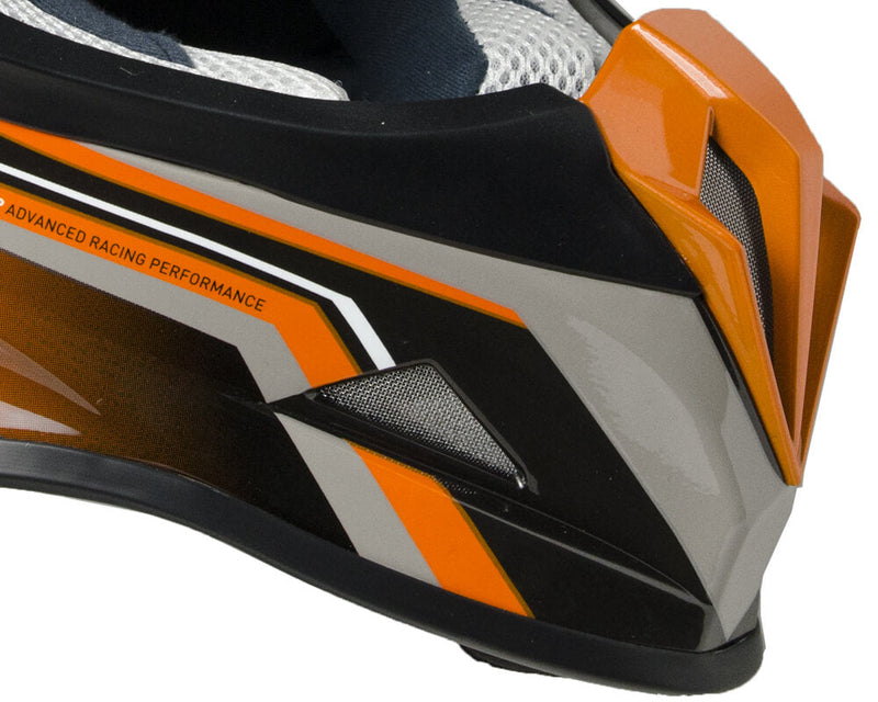 Casco Integrale per Moto Cross con Frontino CGM Track 601G Arancione
