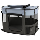 Box per Animali con 7 Finestre 3 Porte e 2 Borse Portaoggetti 84x64x53 cm in Poliestere e Acciaio 