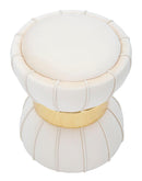 Sgabello Flower Crema Ø 40x44 cm in Legno 