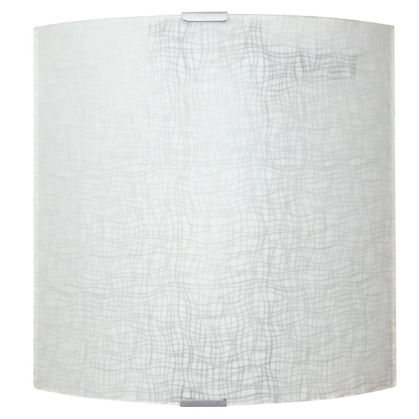 online Applique 1xE27 Montatura Argento Vetro Lastra Serigrafato Bianco E-Energy Rebecca