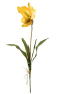 Set 3 Rami Artificiali Orchidea 64 cm Scarpetta con Foglie 