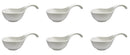 Set 6 Coppette Aperitivo con Manico 17,5x9,5x8,5 cm in Porcellana Allluminica Kaleidos Aluxina Bianche