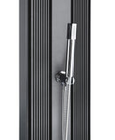 Doccia Solare Ibrida da Giardino 40L Miscelatore e Doccetta Lavapiedi Antracite