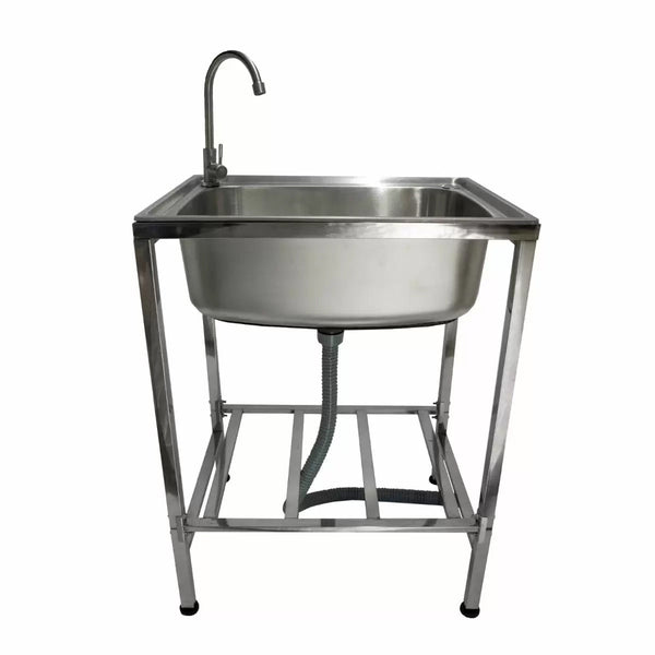 prezzo Lavandino da Campeggio Portatile 60x45x79 cm in Acciaio Inox
