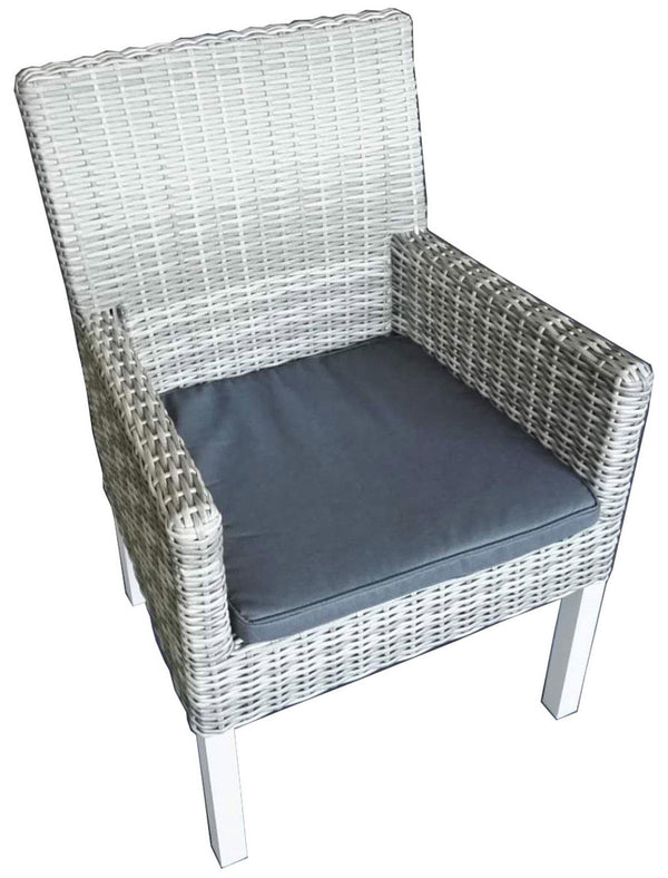 acquista Poltrona da Giardino in Polyrattan con Cuscino Salem Grigio