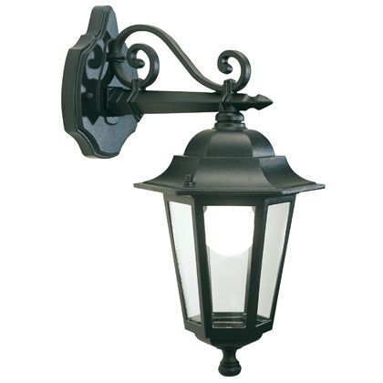online Lampada Applique Media in Basso Colore Nero per Esterno Linea Esagonale Sovil