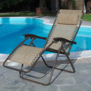 Sdraio da Giardino in Ferro Richiudibile Ocean Ecrù