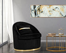 Poltrona Space Plus Nera Ø 75x80 cm in Legno 