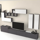 Parete attrezzata Domino 280 cm bianco ghisa