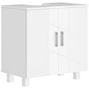 Mobile Sottolavabo da Bagno con Armadietto 2 Ante 60x35x60 cm in MDF Bianco 