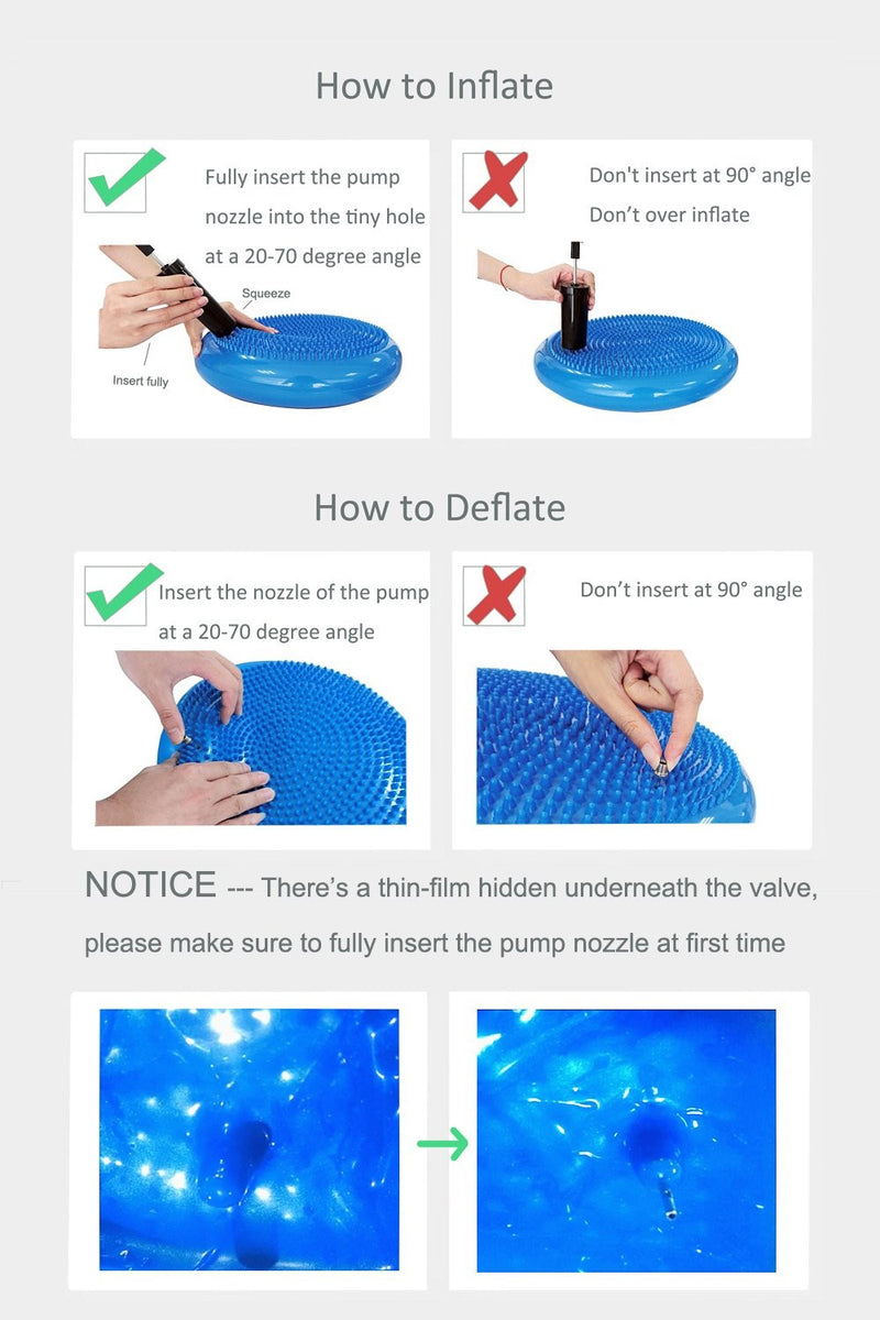 Cuscino Oscillante Ø35 cm per Esercizi Posturali Blu