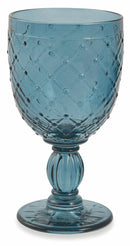 Confezione 6 Calici Vino in Vetro 280ml Villa d'Este Home Tivoli Rombi