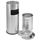 Cestino Gettacarte Posacenere Ø30 cm in Acciaio 15L per Interno Esterno