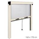 Zanzariera Avvolgibile Avorio per Porta e Finestra a Molla 160X170Cm