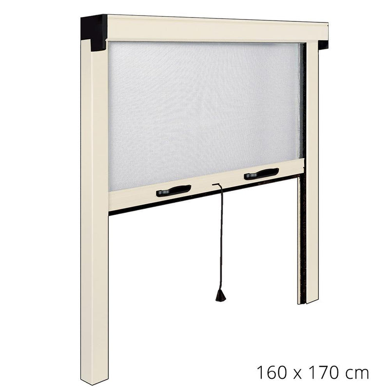 Zanzariera Avvolgibile Avorio per Porta e Finestra a Molla 160X170Cm
