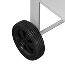 Fioriera Orto Rialzato da Giardino 57x57x80 cm in Metallo con Ruote Bianco