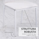 Set 4 Sedie Imbottite 41x50x91 cm in Similpelle Bianco