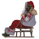 Pupazzo Babbo Natale H50 cm in Stoffa Rosso