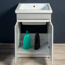 Mobile Lavatoio in Ceramica 2 Ante e Strofinatoio Integrato 60x60x86A cm Olmo Scuro