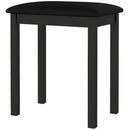 Sgabello per Pianoforte Imbottito 44,5x30x50 cm con Gambe in Legno e Rivestimento in Finta Pelle PU Nero      